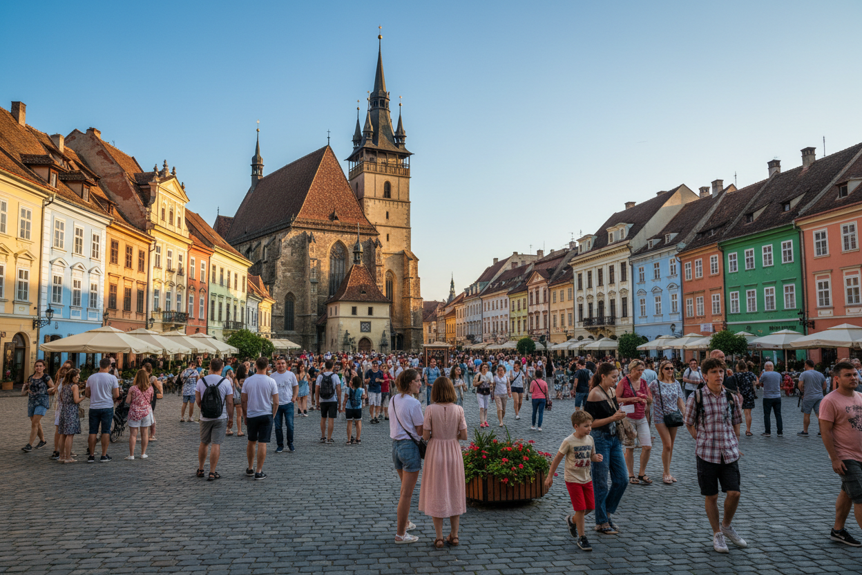 Brasov city centre Transylvania