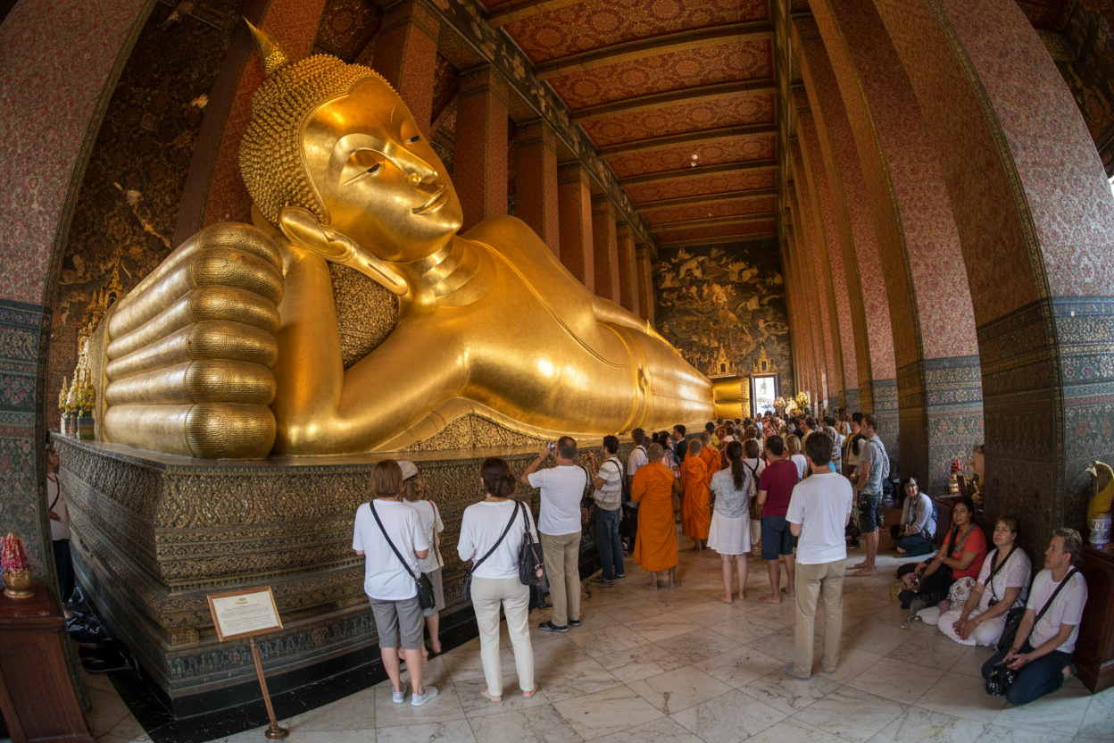 Wat Pho reclining Buddha Bangkok Thailand