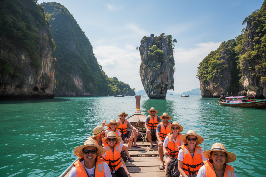 Phang Nga Bay limestone karsts Thailand